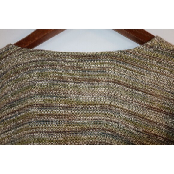 Eskandar Green Multi Striped Cotton Linen Kimono Coat Jacket Size 0 Lagenlook - Picture 14 of 16